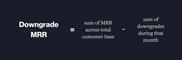 Downgrade MRR calculation