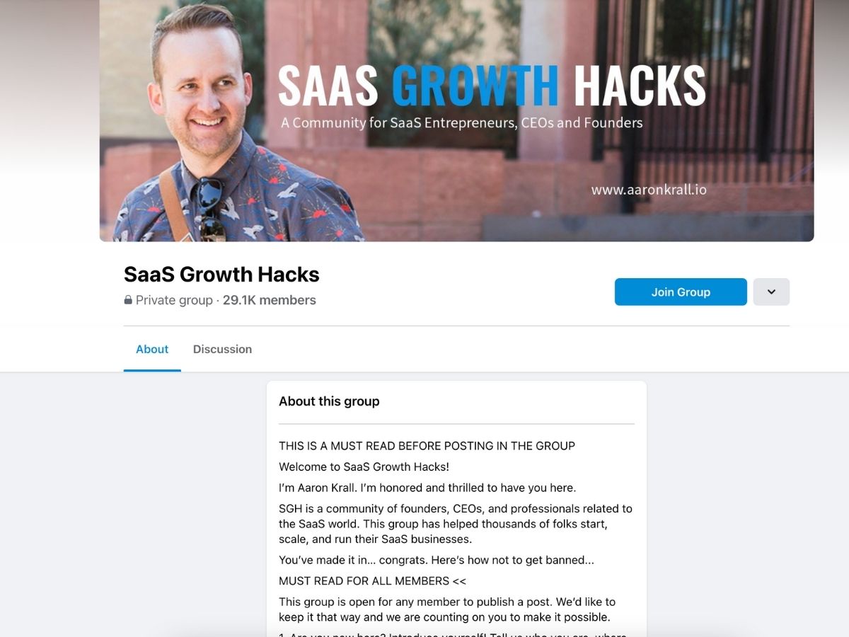 SaaS communities: SaaS Growth Hacks 