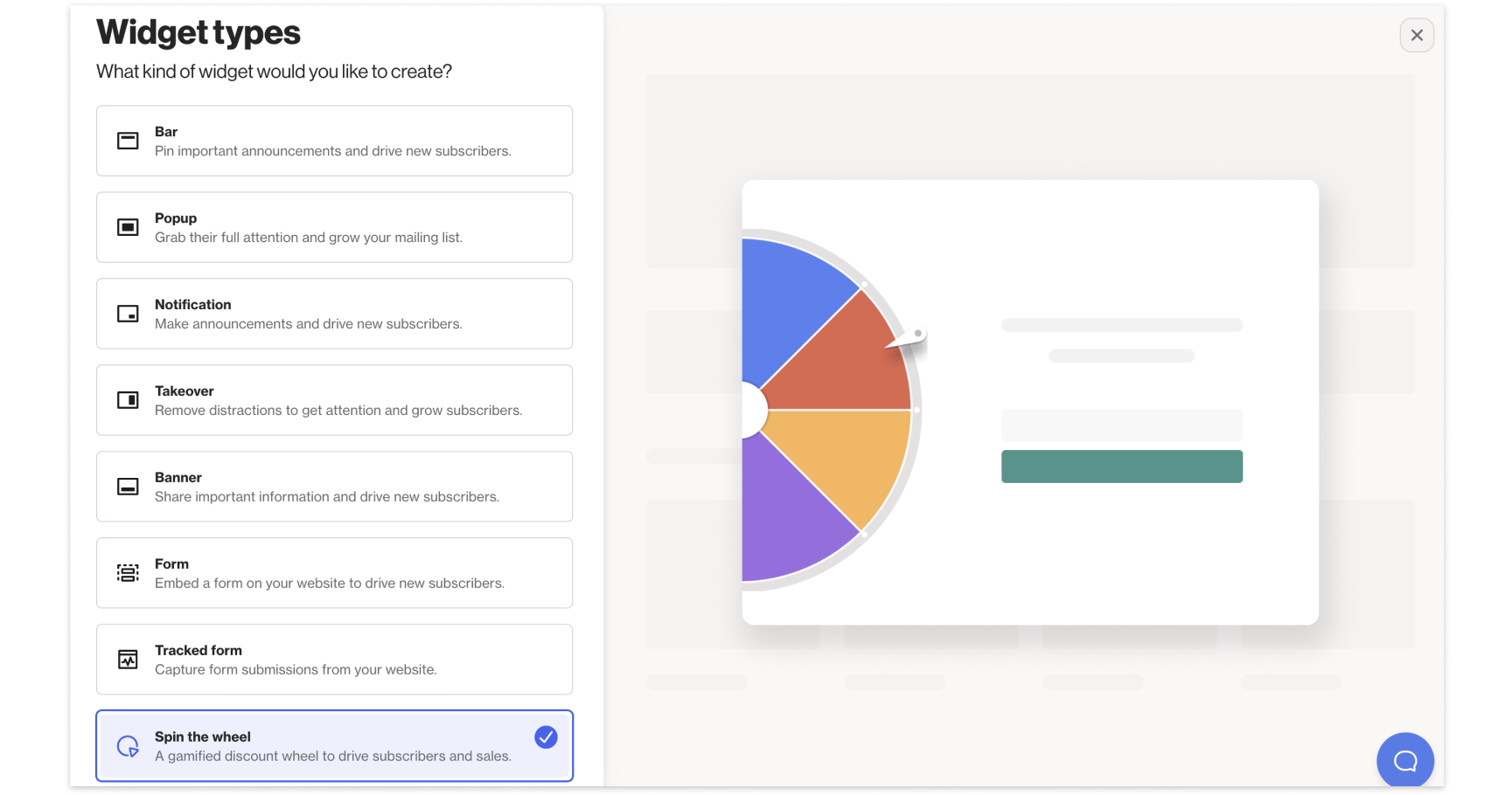 Spin the wheel - Ortto example