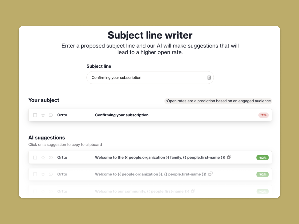 How to write better prompts for Ortto’s AI subject line writer 