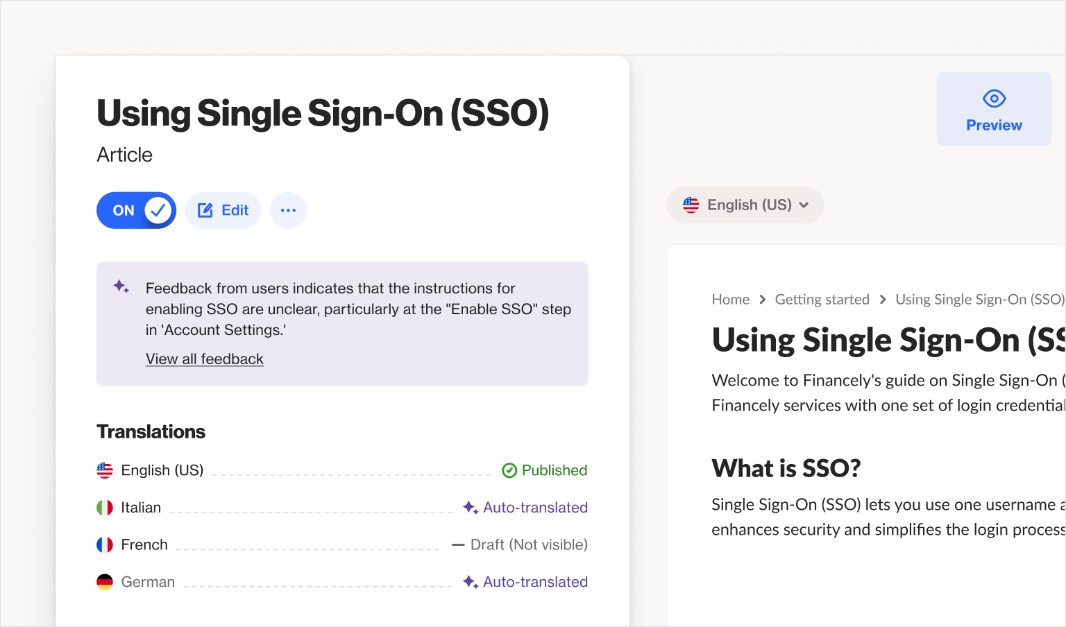 Knowledge base summary