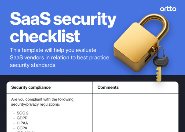 SaaS security checklist