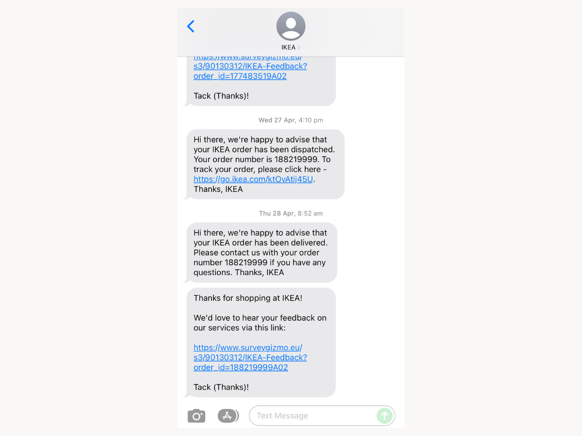 SMS marketing feedback