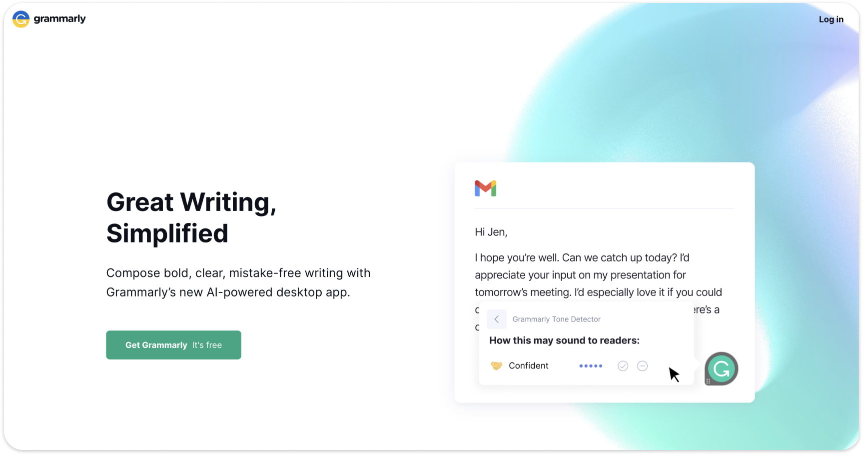 Grammarly example