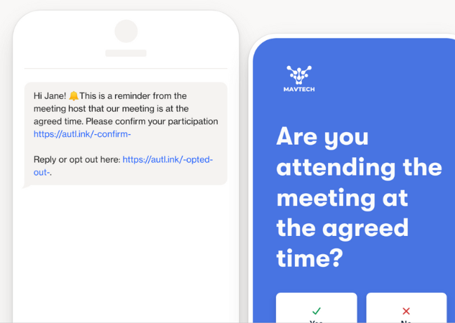 SMS meeting reminder template