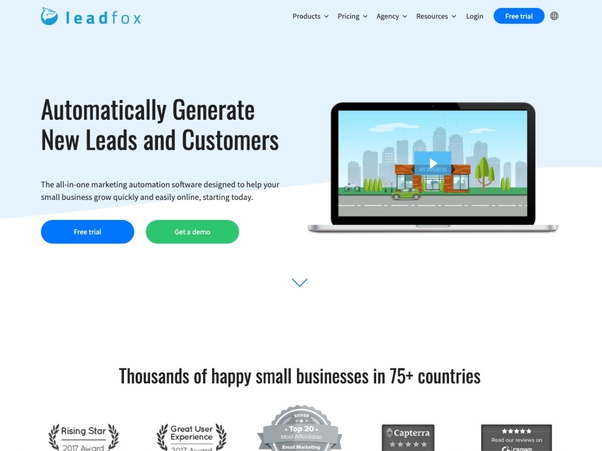 Leadfox landing page builder