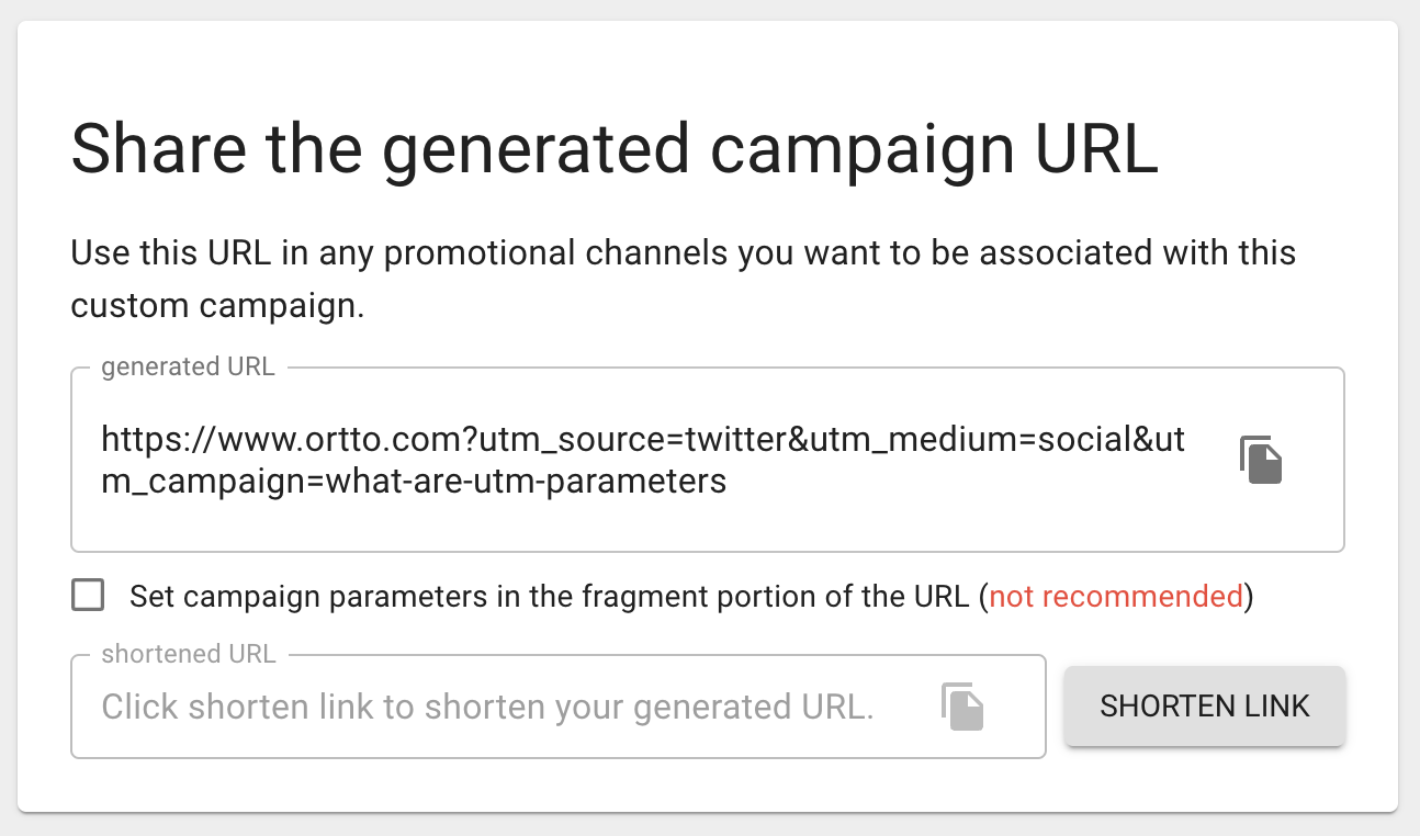 Google Campaign URL Builder