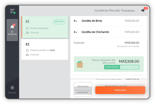 Conoce el paso a paso para recibir ,aceptar y calificar las ordenes que recibe tu restaurante.