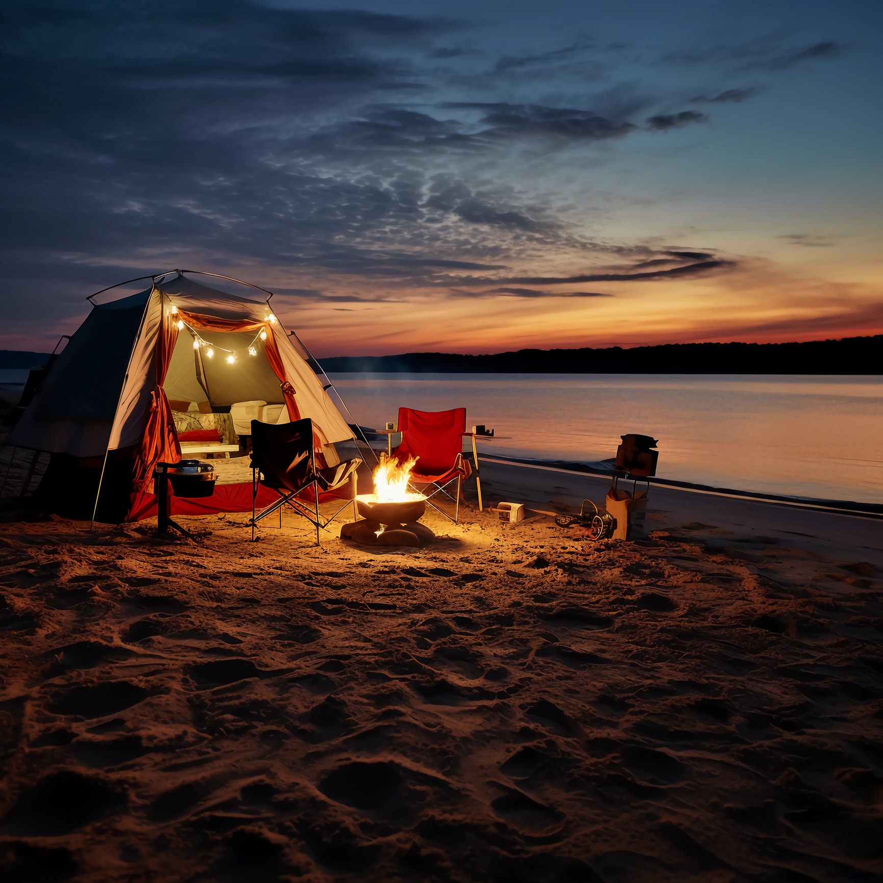 Acampar en la playa