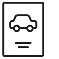 Ícono de documento del carro
