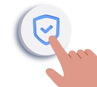 blue safety shield