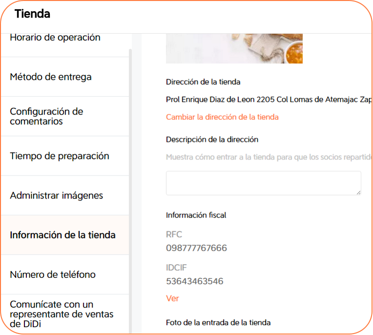 Informacion fiscal de tu tienda mx