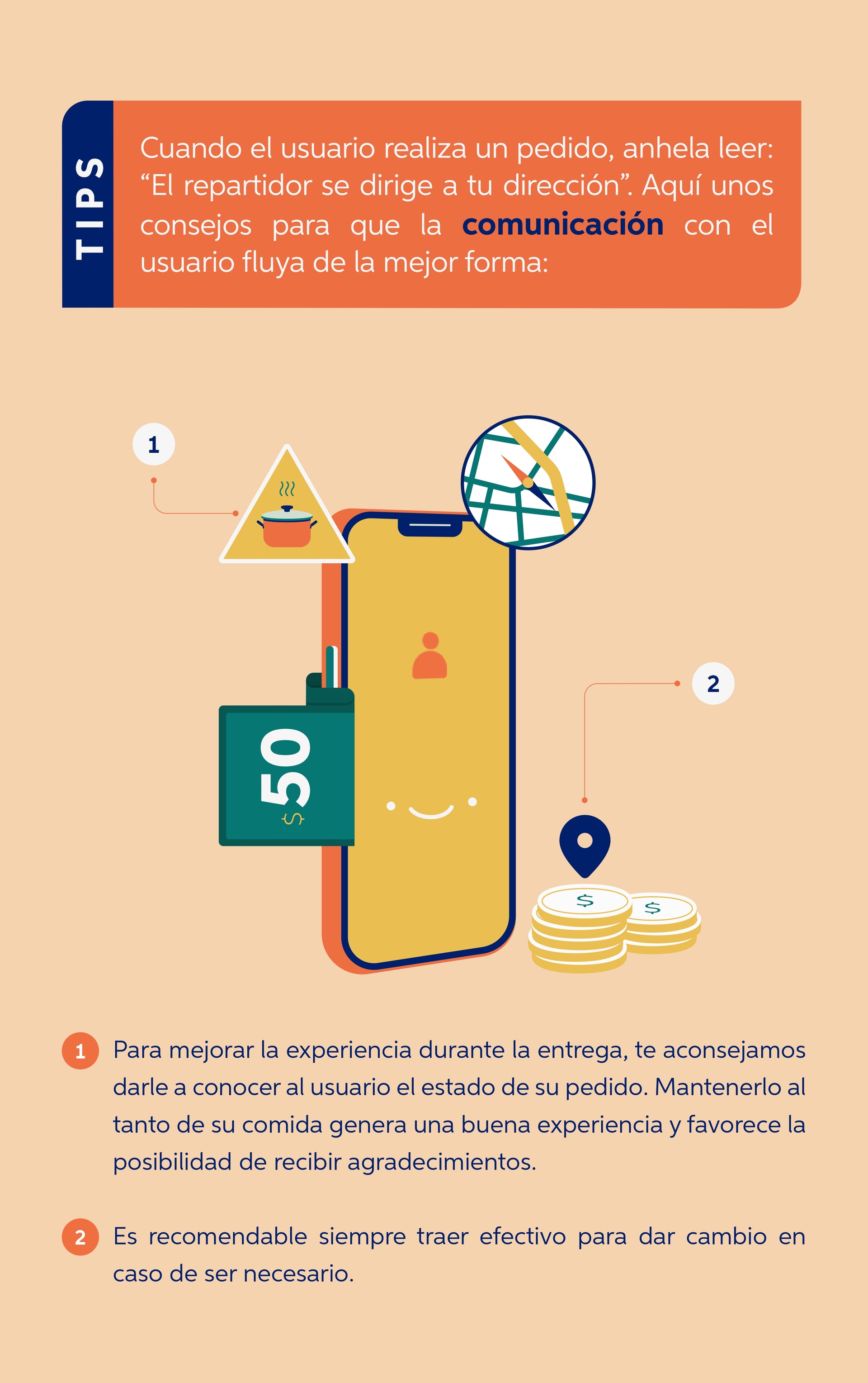 consejos de entrega de pedidos para repartidores