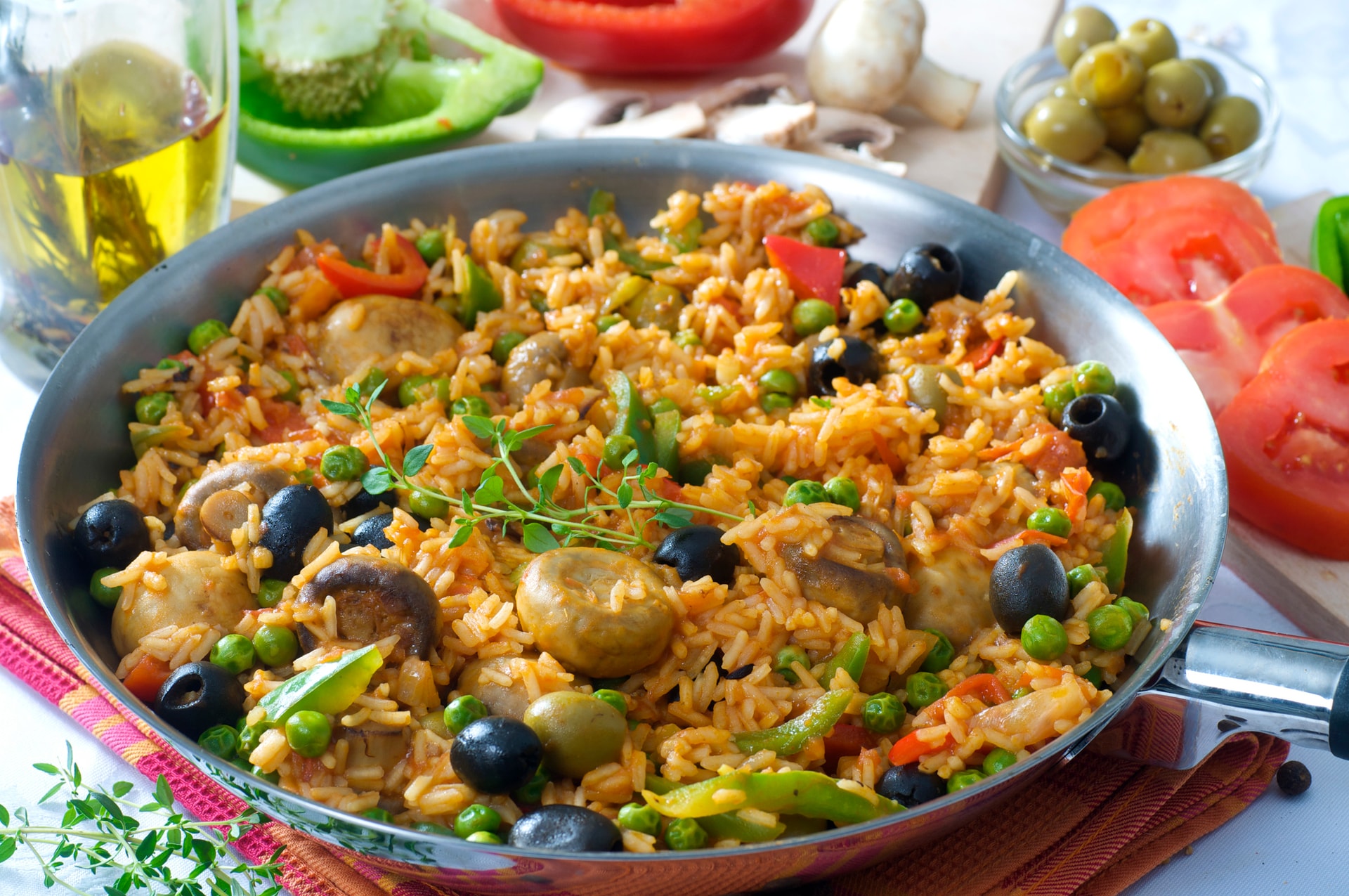 Paella vegetariana