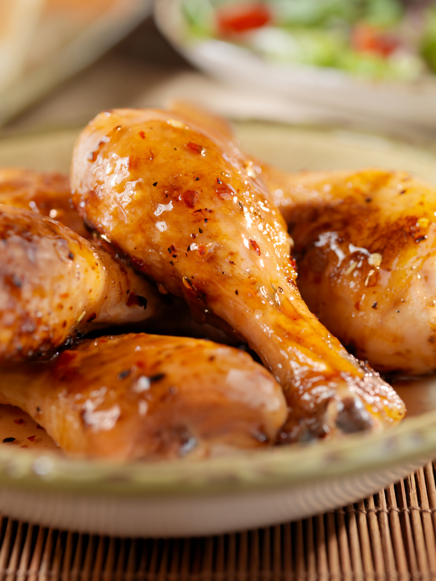 Pollo glaseado Drumsticks