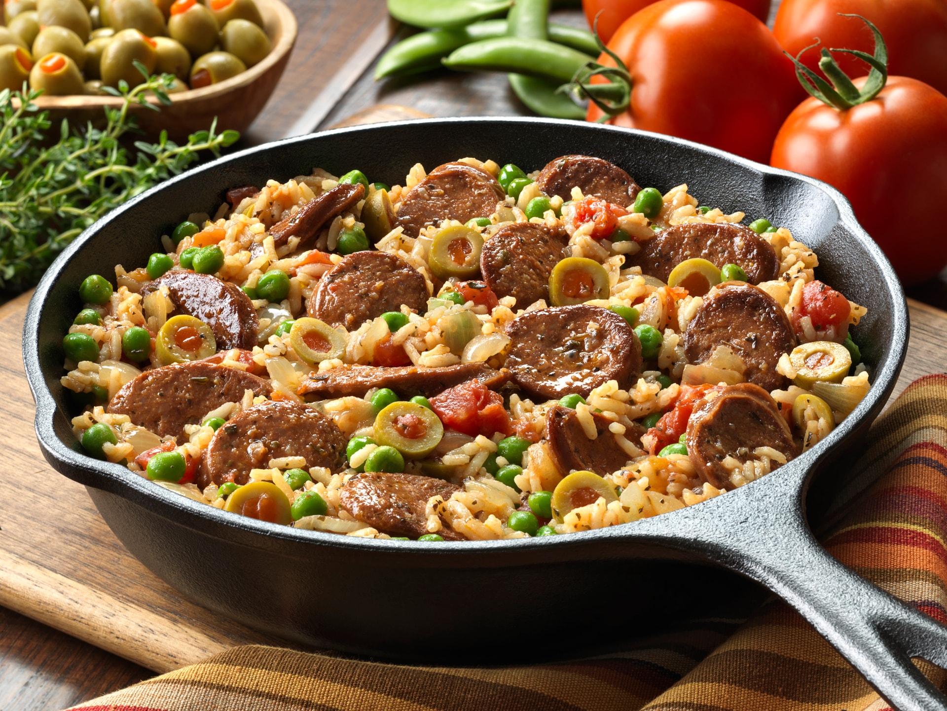 Paella de carne