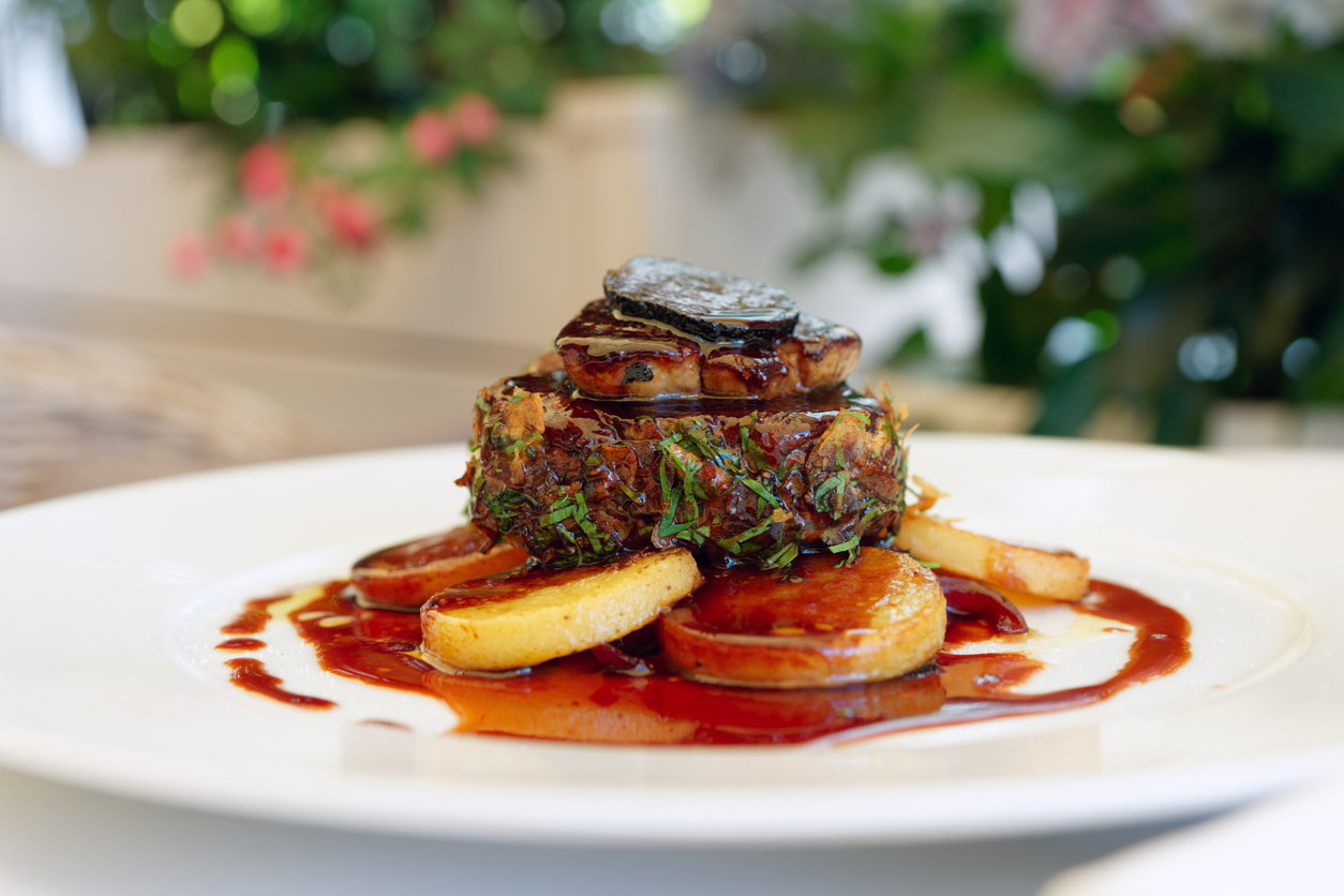 Filete de res con foi gras