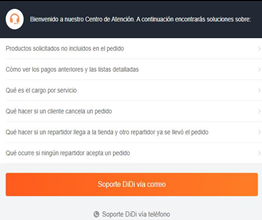 DiDi Tienda orden cancelada, cuentanos que pasó
