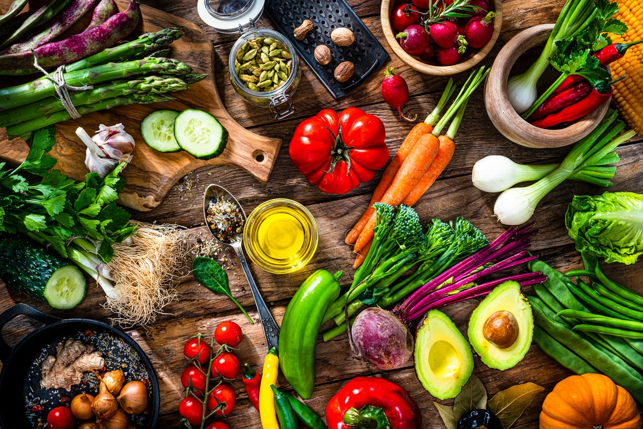 verduras para un plato saludable