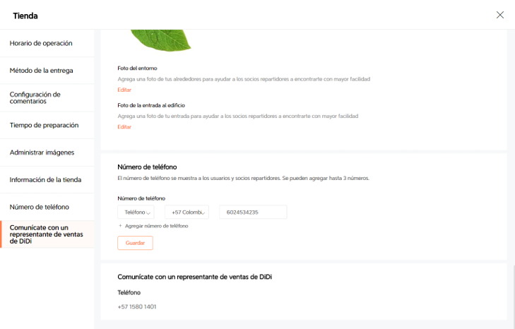 Presiona Comunicate con un representante de ventas de DiDi y tendras el numero de contacto y listo