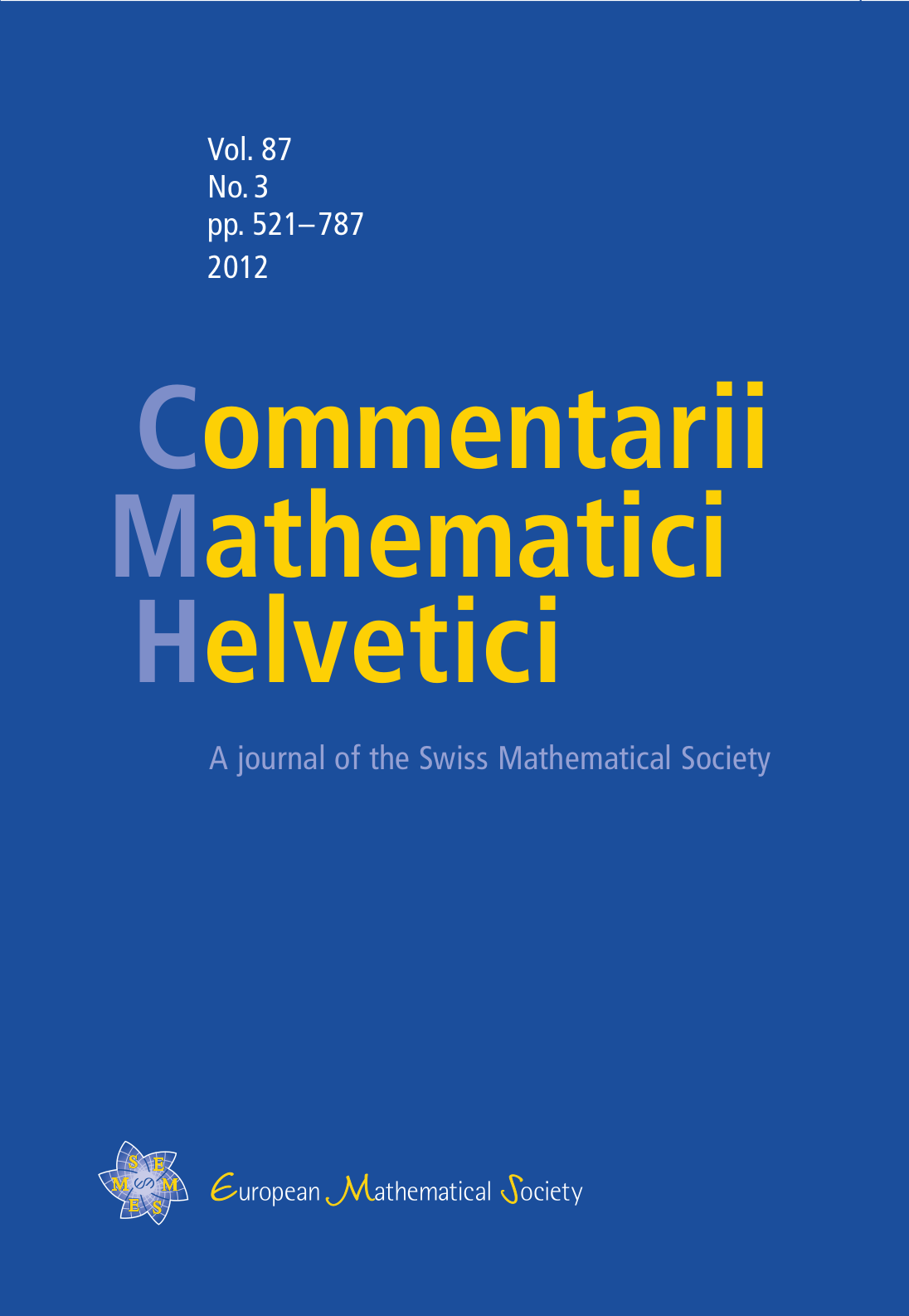 Ems Press Commentarii Mathematici Helvetici