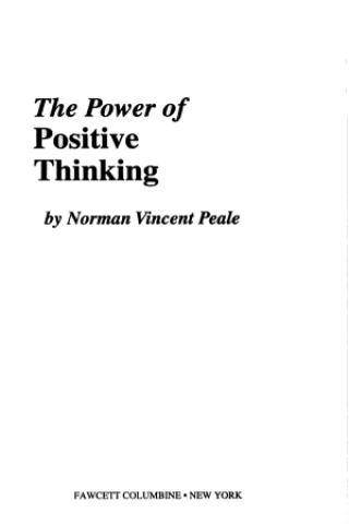 The Power of Positive Thinking Cover