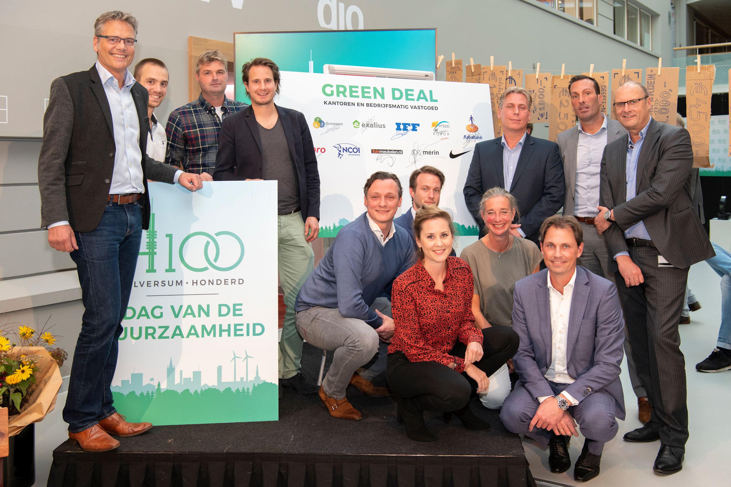 Hilversum100 DvdD: ondertekenaars Green Deal Kantoren en bedrijfsmatig vastgoed