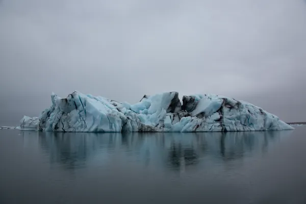 Iceberg Floating in Jökulsárlón Lagoon, Iceland