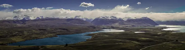 Alpine Panorama Over Glacial Lakes