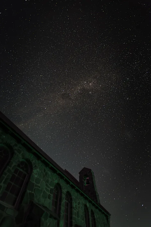 Milky Way Over Stone Church
