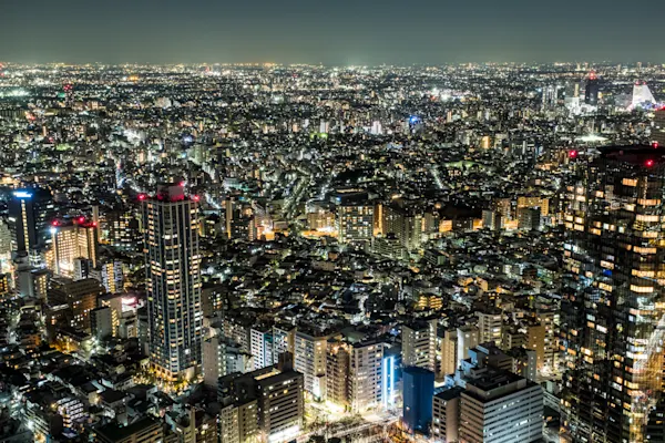 Tokyo Urban Sprawl at Night