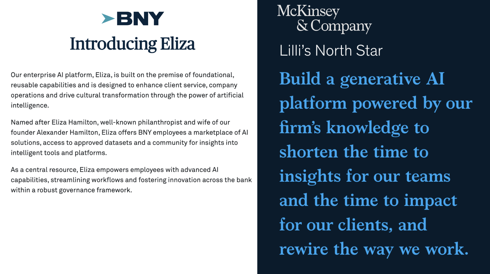 BNY, Mckinsey