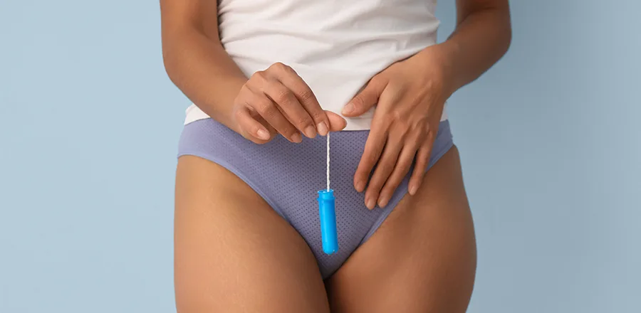 Como inserir um absorvente interno