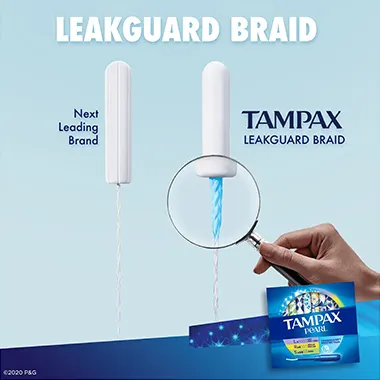 Tampax Pearl L/R/S Leakguard Braid