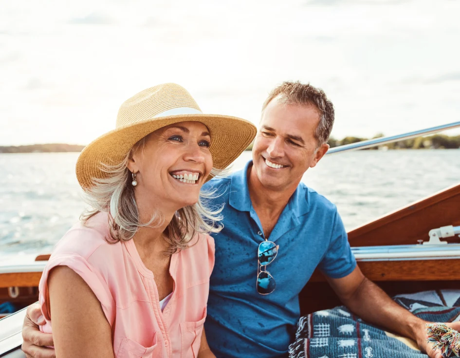 httc milestone retirement planning couple on a boat