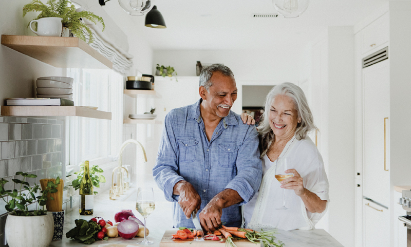 family outside on a walk and embracing
