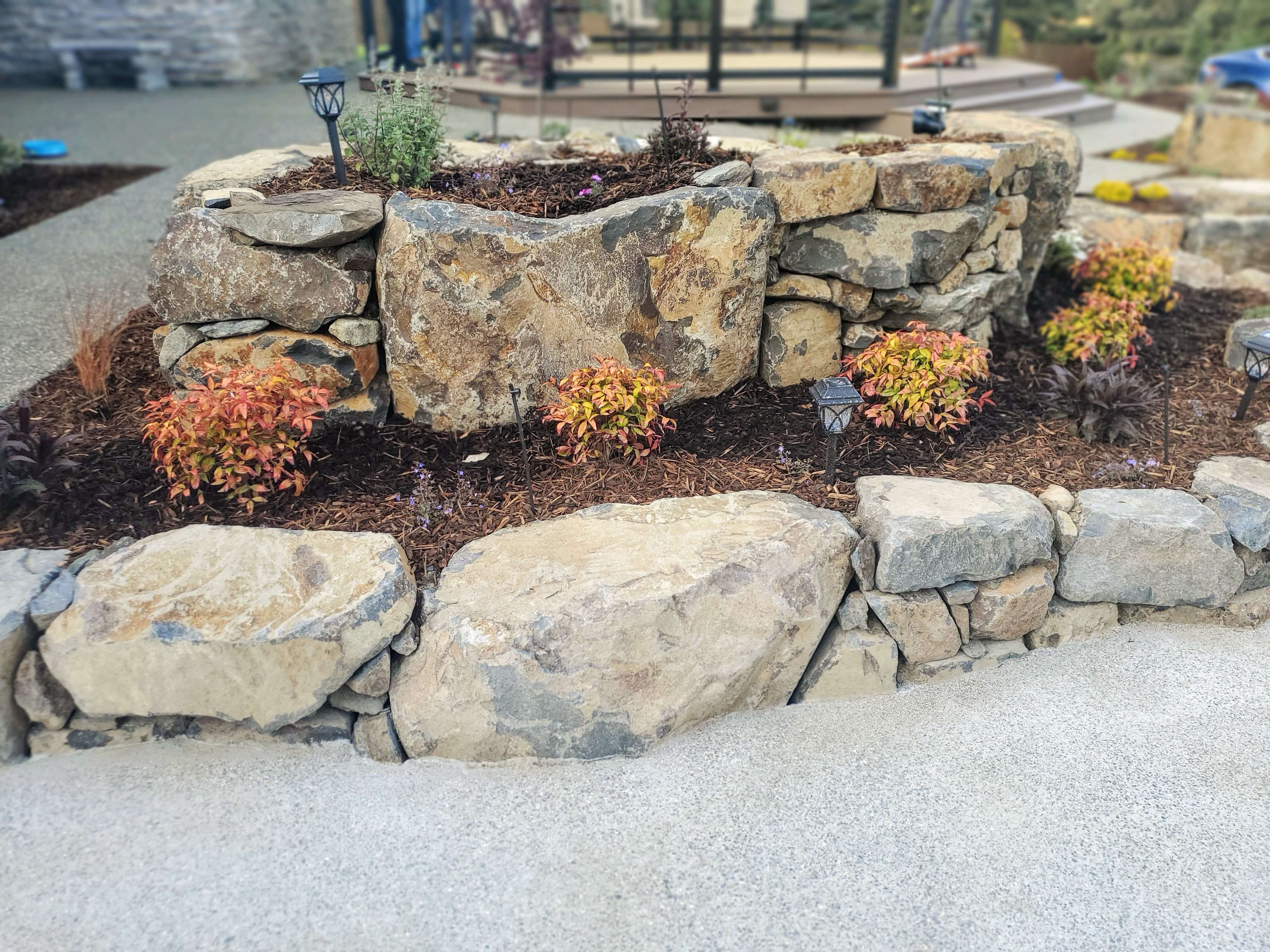 Rock Walls Hardscape Andreatta Waterscapes Talent Oregon