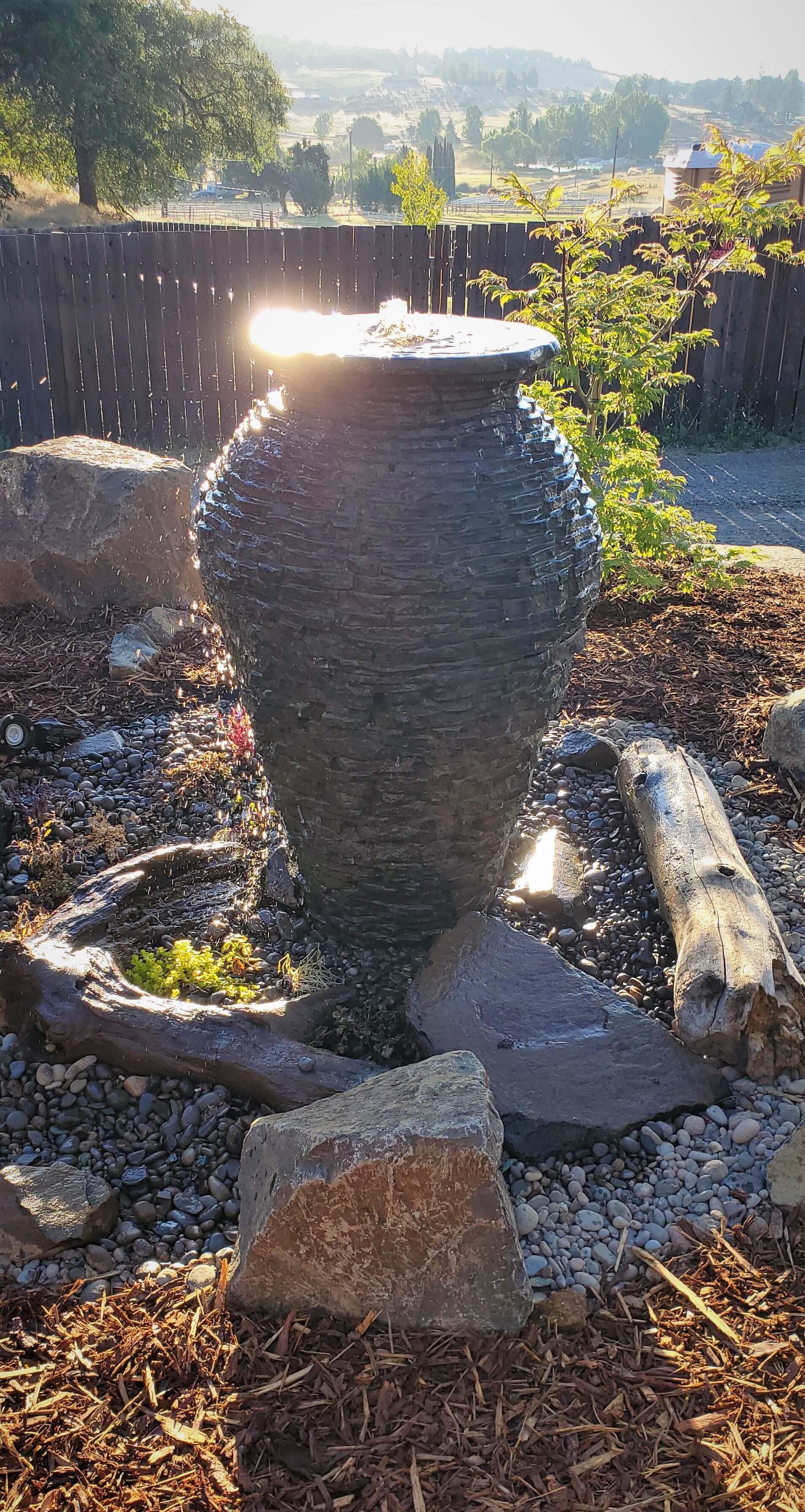 Bubbling Slate Urn Andreatta Waterscapes Central Point Oregon