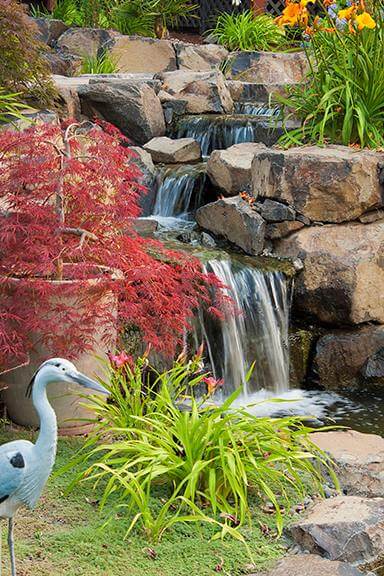 Waterfall with Tiers Andreatta Waterscapes Ashland Oregon