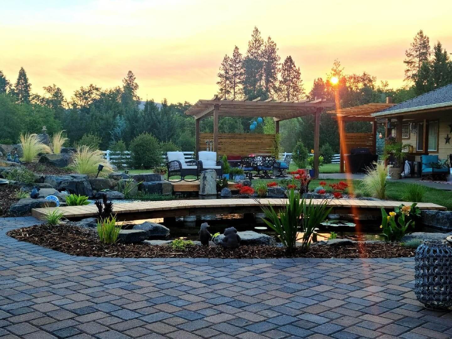 Paver Hardscape and Bridge Andreatta Waterscapes Grants Pass Oregon