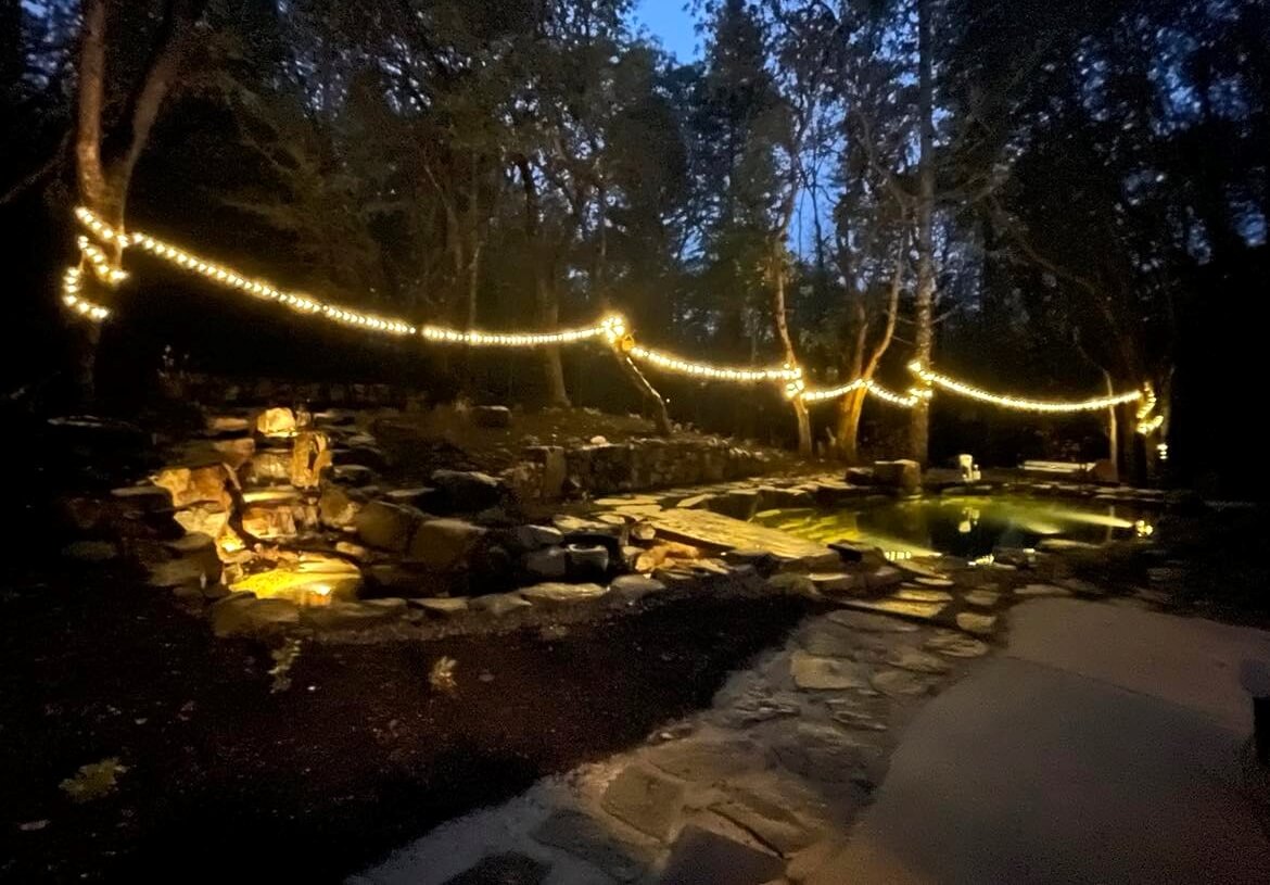 Recreational Pond at Night Andreatta Waterscapes Grants Pass Oregon