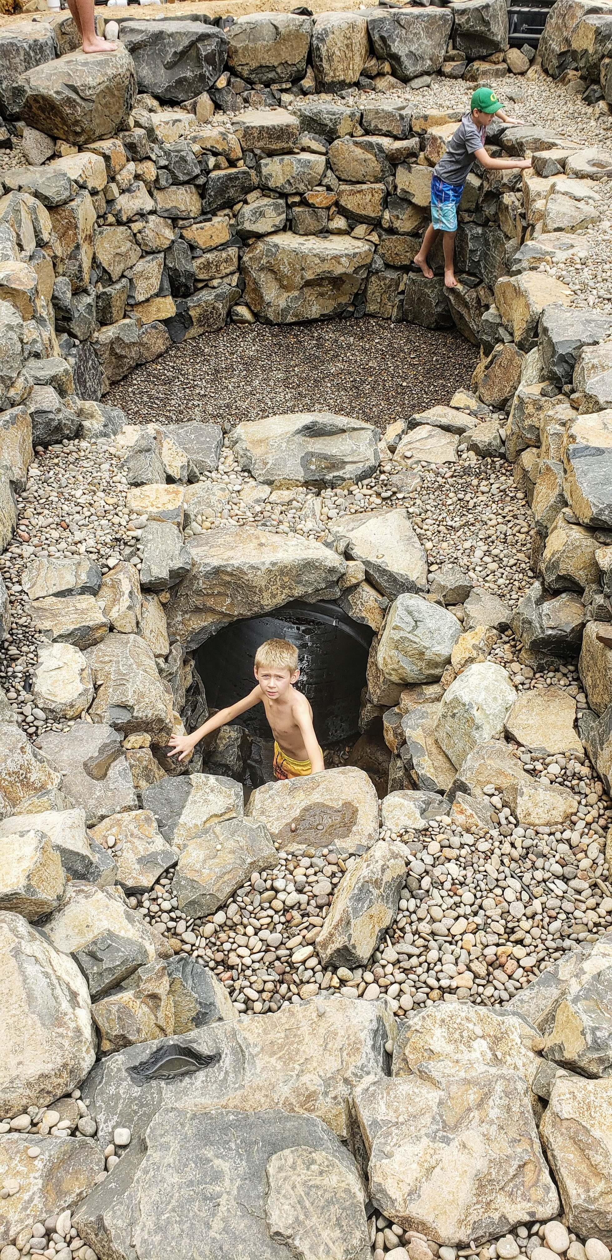Recreational Pond During Build Andreatta Waterscapes Grants Pass Oregon