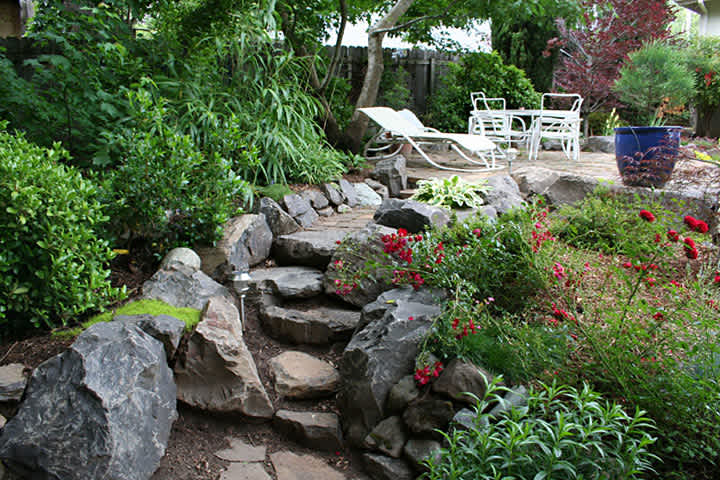 Stone Steps Hardscape Andreatta Waterscapes Ashland Oregon