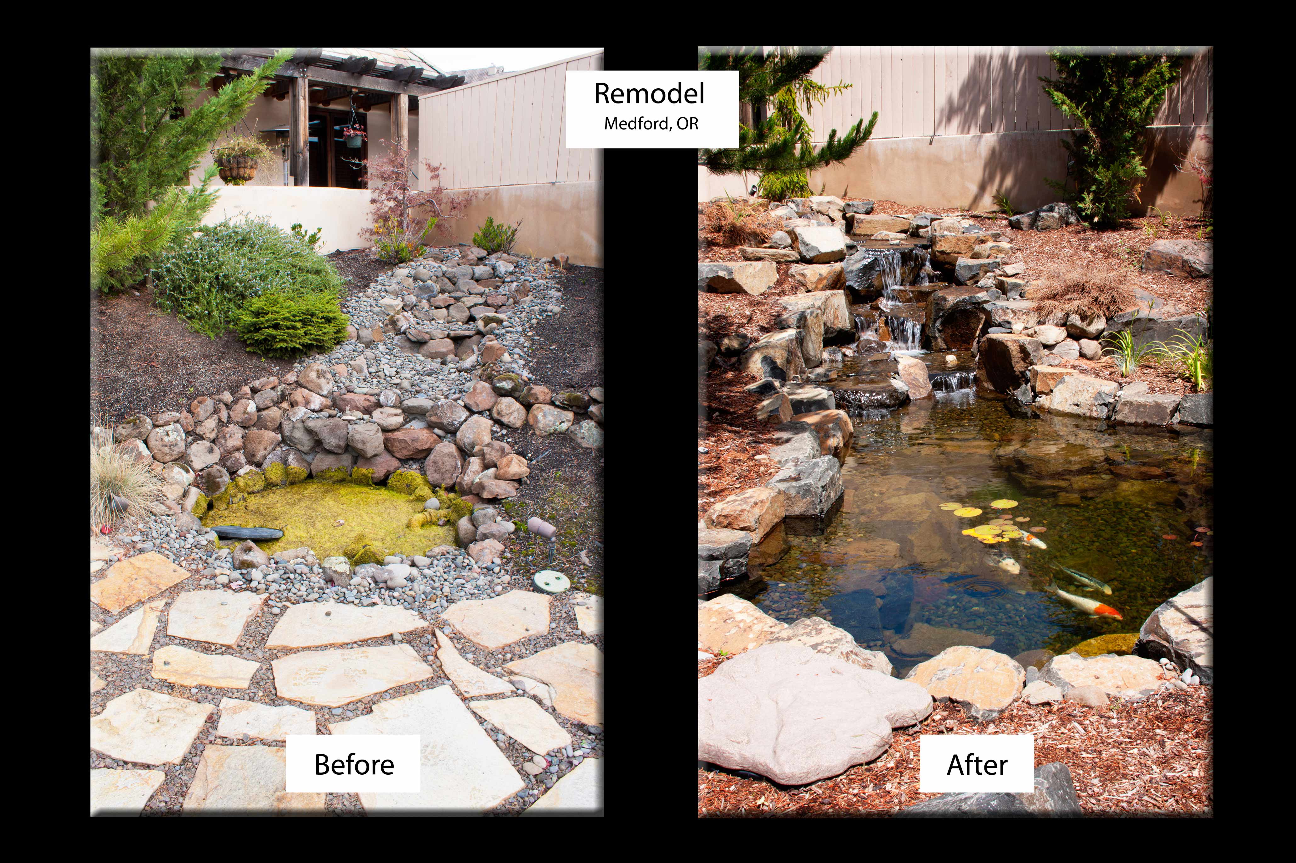 Pond-Remodel Andreatta-Waterscapes Medford-Oregon