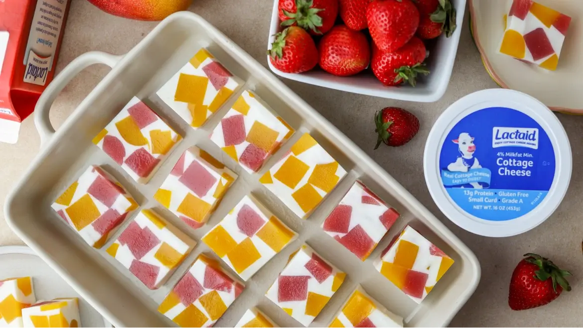 Summer Jelly Cubes with Lactaid® cottage cheese