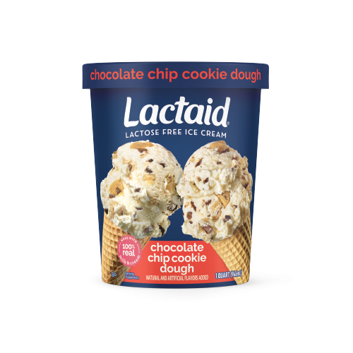 Lactaid chocolate chip cookie dough lactose-free ice cream 