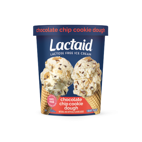 Lactaid chocolate chip cookie dough lactose-free ice cream 