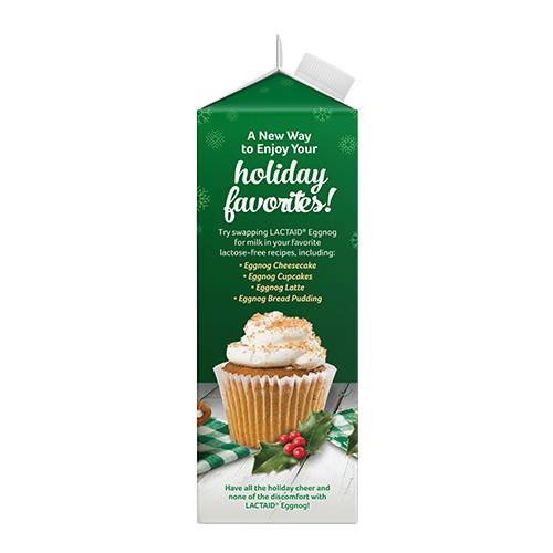 Lactaid Lactose-Free Eggnog Left Side of Packaging