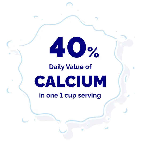 40% Daily Value of CALCIUM in 1 cup serving