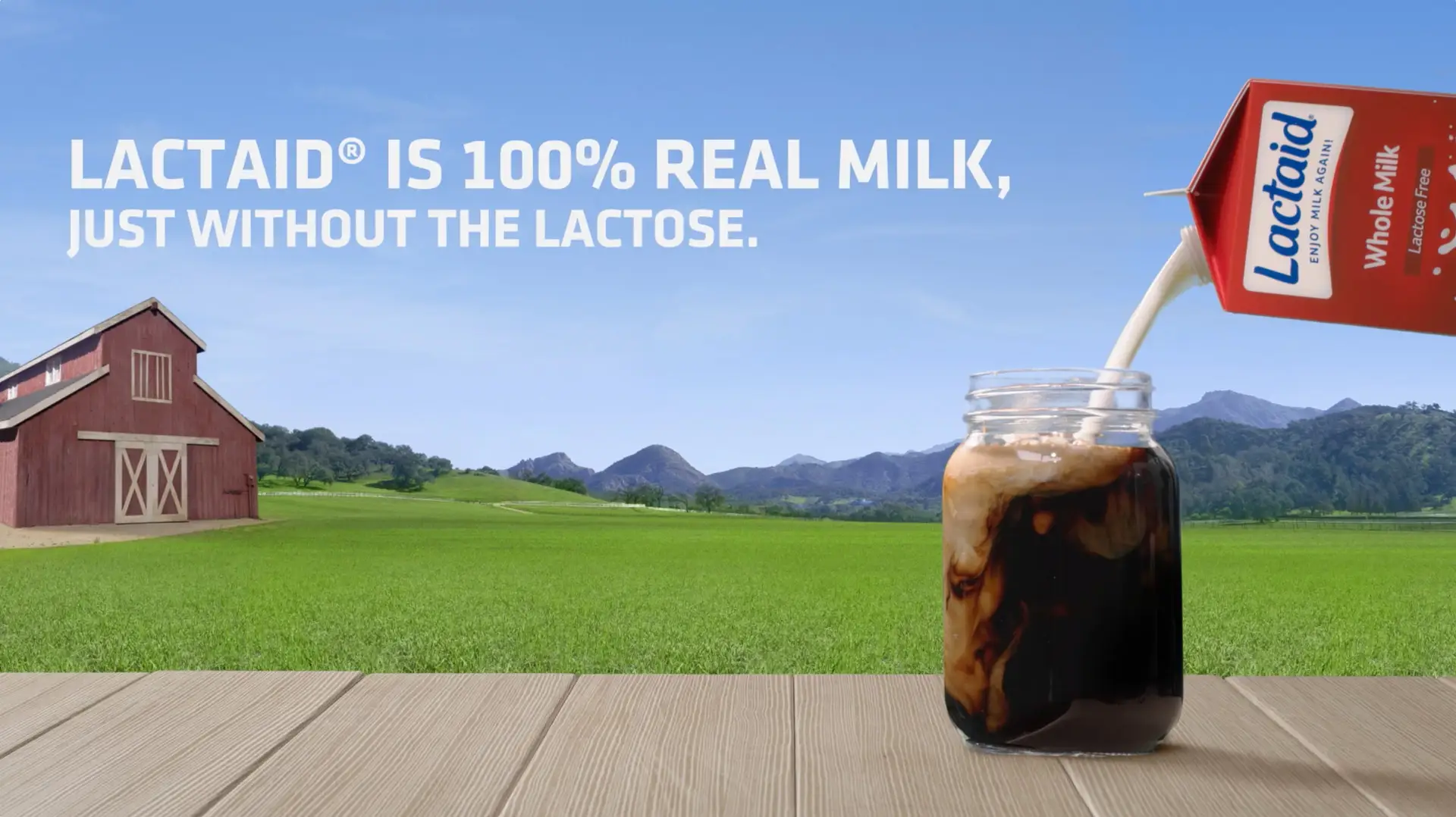 LACTAID® es una leche de verdad en un 100 %, solo que sin lactosa.